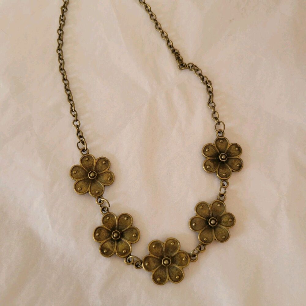Lot of 4 Boho Choker Necklaces Copper Bronze Gold Colors - Picture 11 of 16